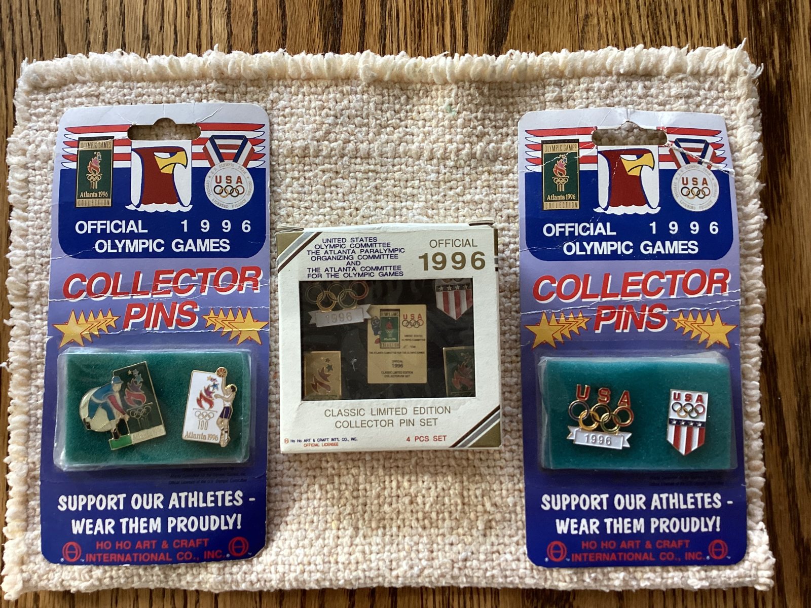 Ho Ho Art & Craft 1996 Atlanta Olympic Collector Pins $25.00 for all 7...