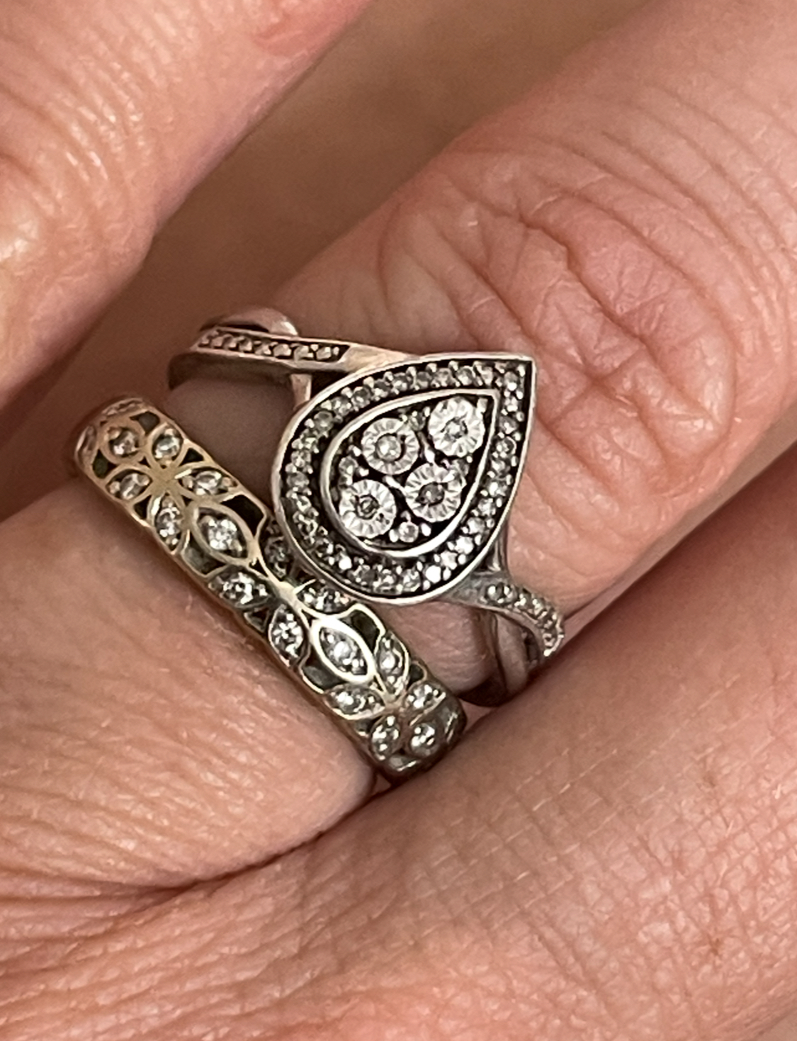 Size 6 ArtCarved ring -14k white gold and real diamonds- from Lyons jeweler's I have original receipt